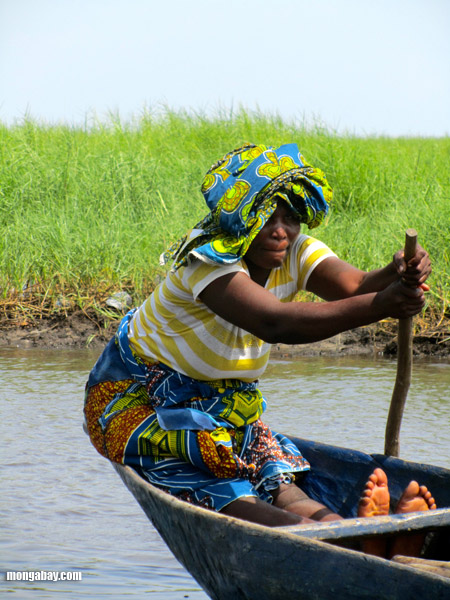 Floating market on Lake Nokoue