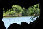 A view from inside the sacred Taino caves in Los Haitises National Park in the Dominican Republic.