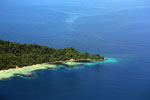 Beaches, coral reefs, and rainforests off Borneo